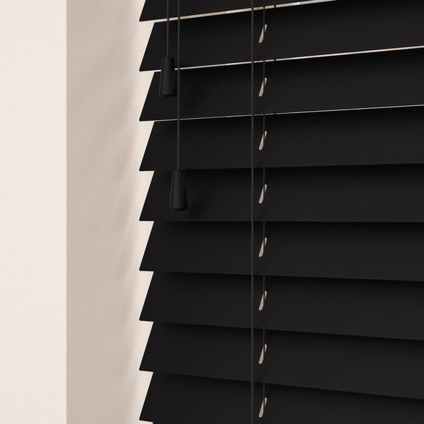 50mm Primary Wood Venetian Blinds Noir