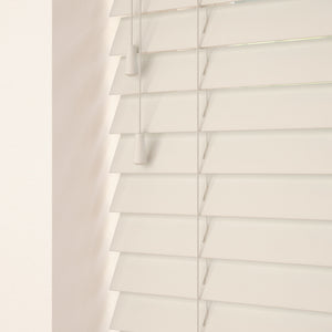 35mm Primary Wood Venetian Blinds Old White
