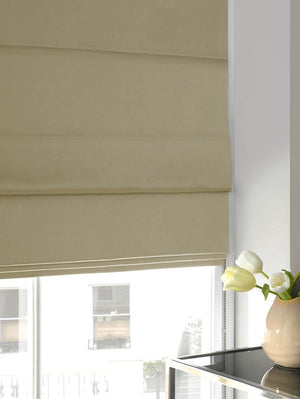 Satin Roman Blind Champagne