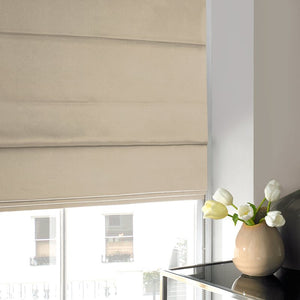 Satin Roman Blind Cashew