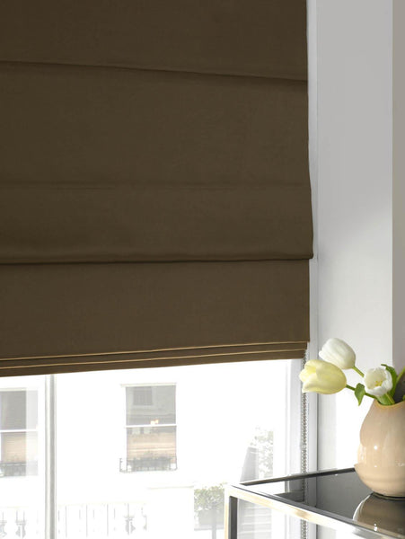 Satin Roman Blind Mocha