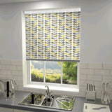 Orla Kiely - Scribble Stem Blackout Roller Blind Seagrass and Duckegg