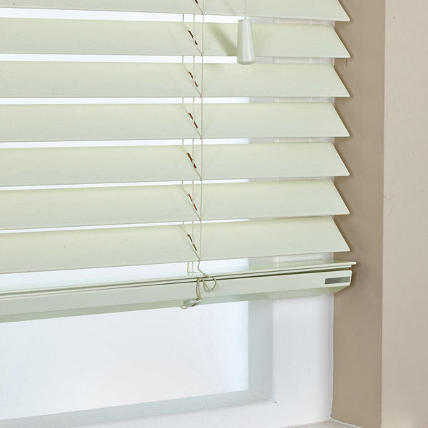 50mm Elementi Wood Venetian Blind Gloss Creme
