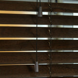 50mm Elementi Wood Venetian Blind Fired Walnut