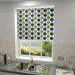 Orla Kiely - Hydrangea Blackout Roller Blind Jade