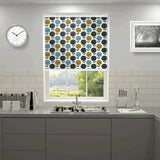 Orla Kiely - Hydrangea Blackout Roller Blind Jade