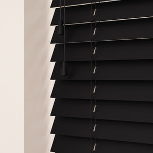 50mm Primary Wood Venetian Blinds Noir