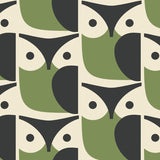 Orla Kiely - Owl Roller Blind Chalky Green