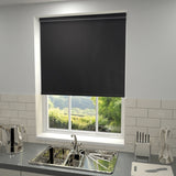 Plain Blackout PVC Roller Blind Black