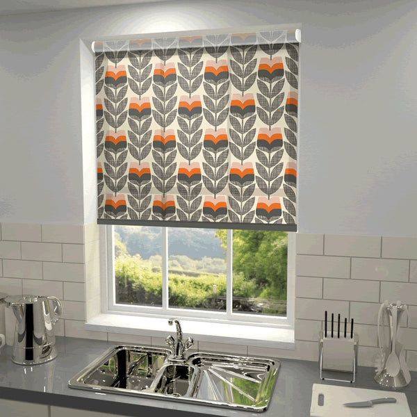 Orla Kiely - Rosebud Roller Blind Orange