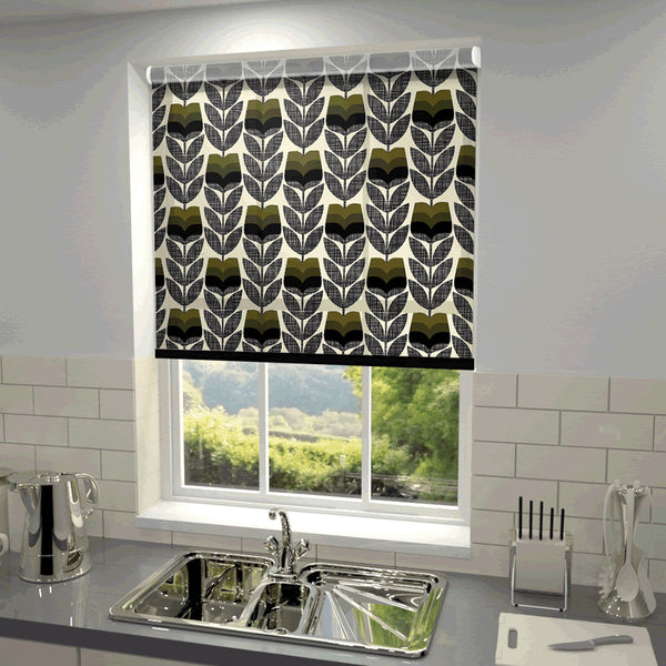 Orla Kiely - Rosebud Roller Blind Moss