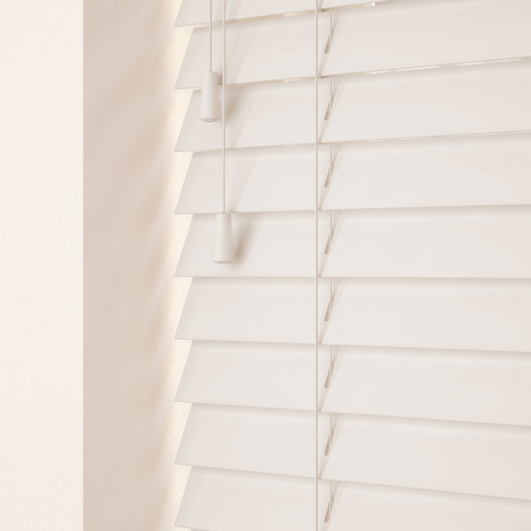35mm Primary Wood Venetian Blinds Snow