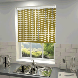 Orla Kiely - Two Colour Stem Blackout Roller Blind Olive